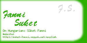 fanni suket business card