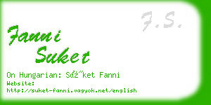 fanni suket business card